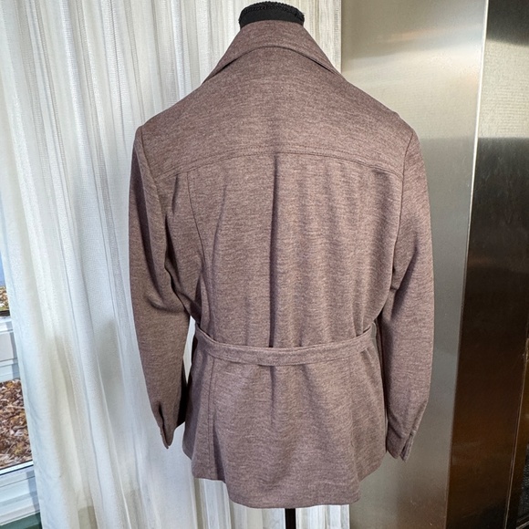 Vintage 1970s set, jacket and blouse, tie belt, taupe, NWT, Paris Star, 12 (M/L) - Picture 5 of 15